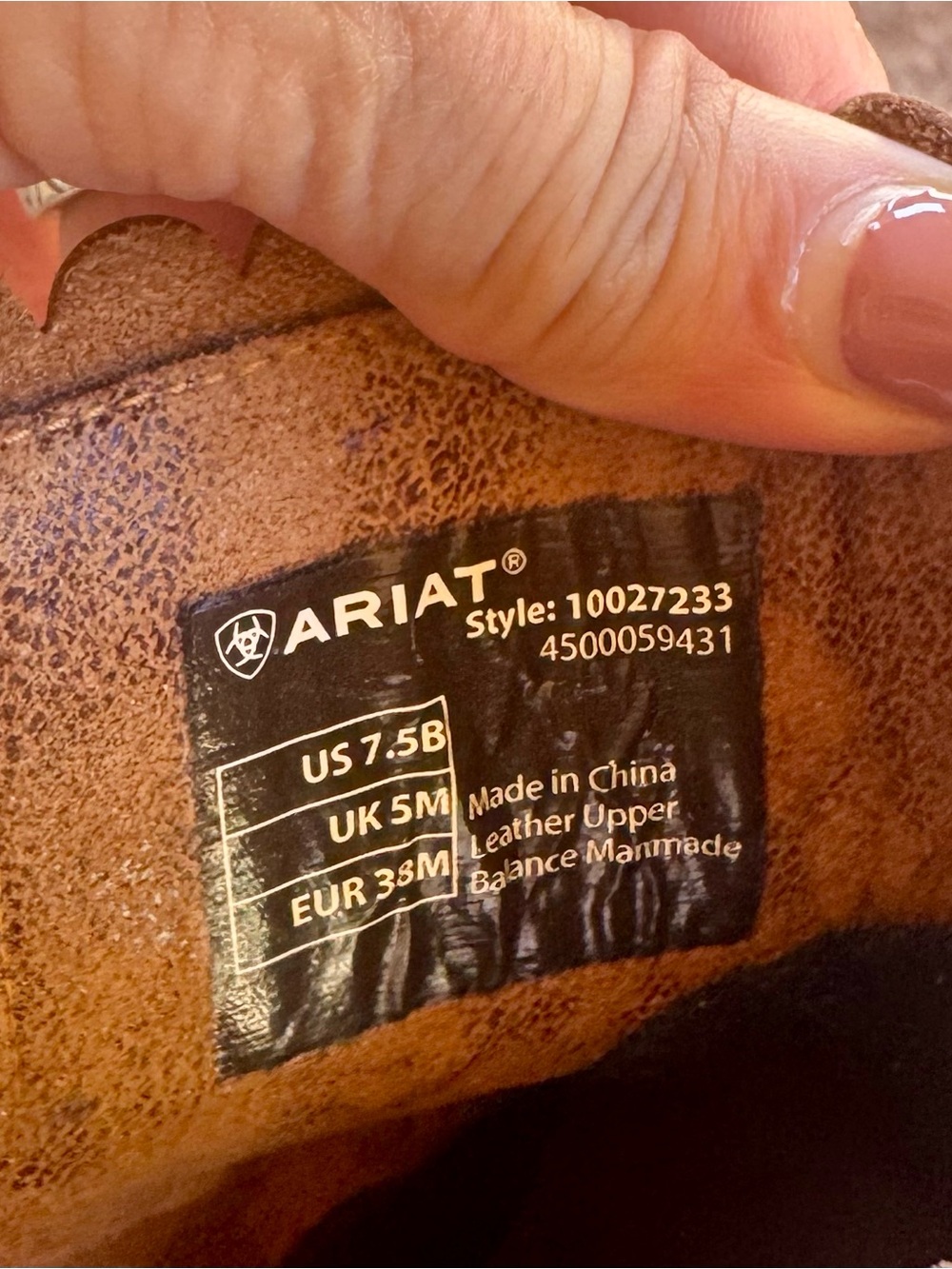 Ariat Hadley Leather Western Ankle Boots - Size 7.5 - Picture 9 of 10